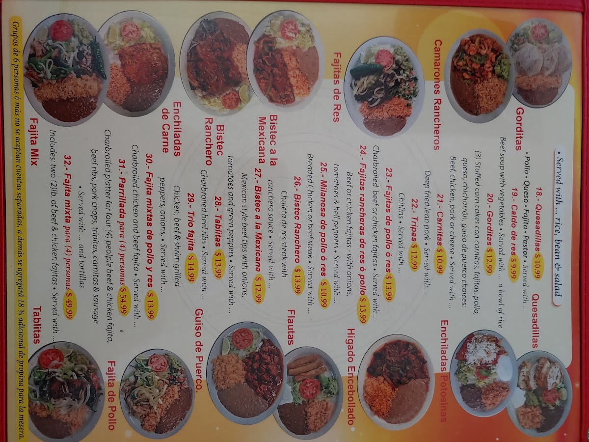 Carniceria Y Cocina Matehuala Restaurante Menu-2